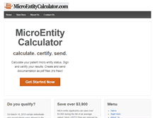 Tablet Screenshot of microentitycalculator.com